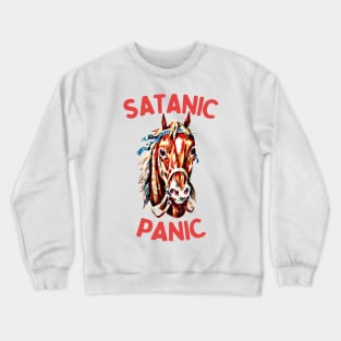 Satanic Panic / Humorous Meme Design Crewneck Sweatshirt